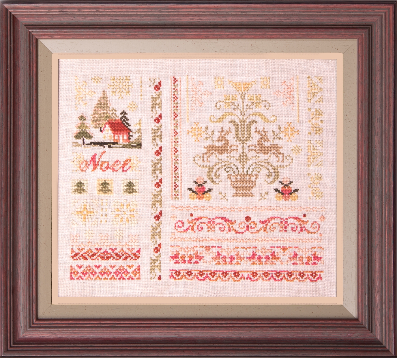 Noel Band Sampler - Christmas Cross Stitch Pattern