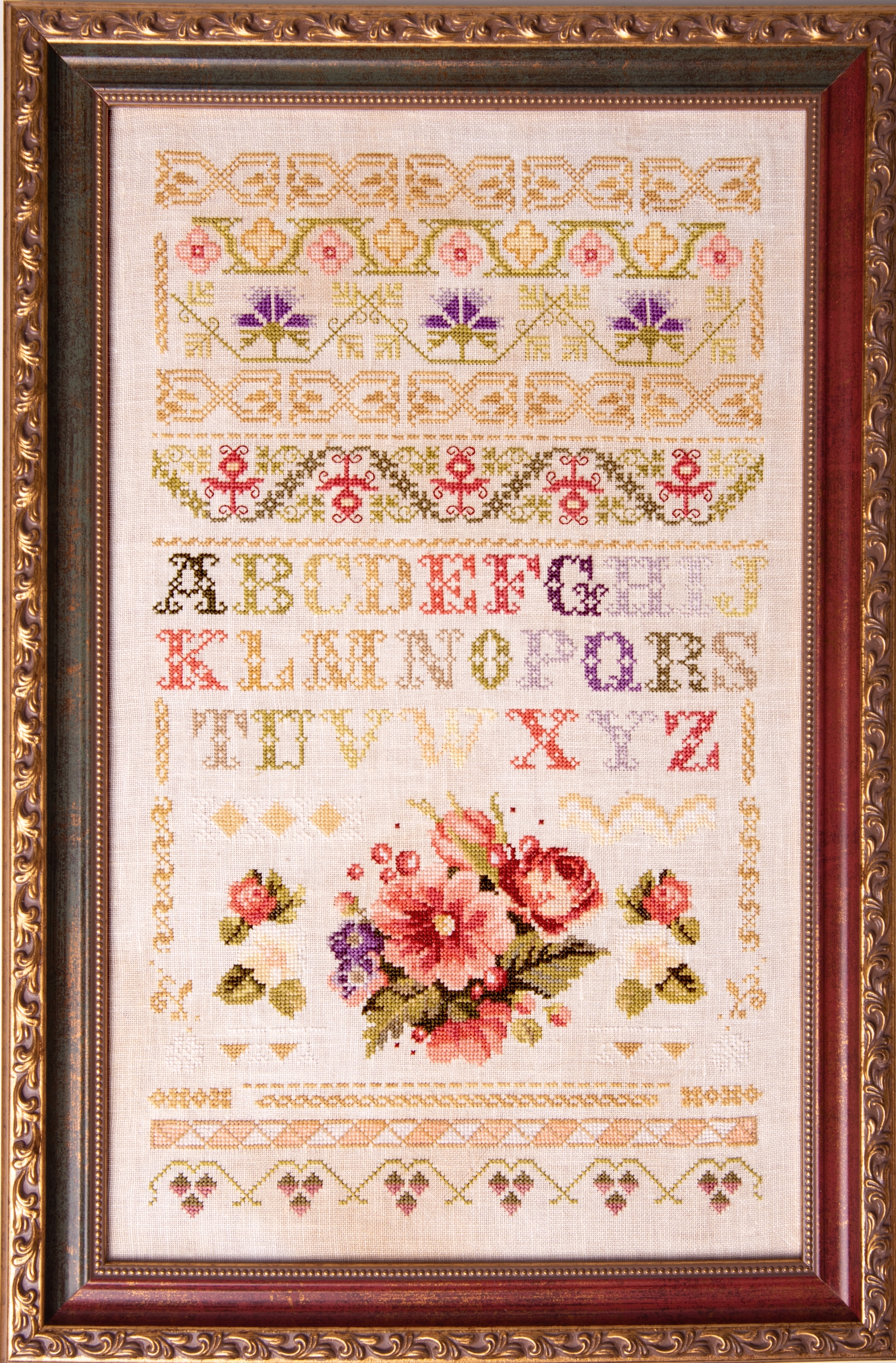 Floral Band Sampler -  Cross Stitch Pattern