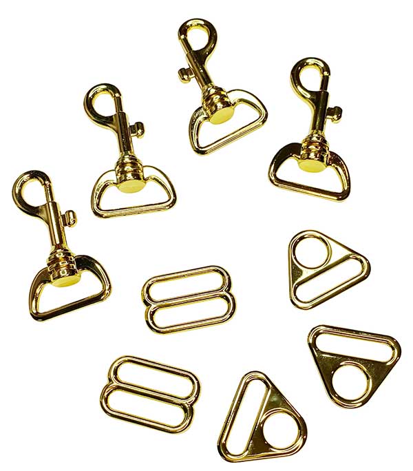Parker Pack Hardware Kit/Gold, zoomed in. Select this picture to zoom back out.