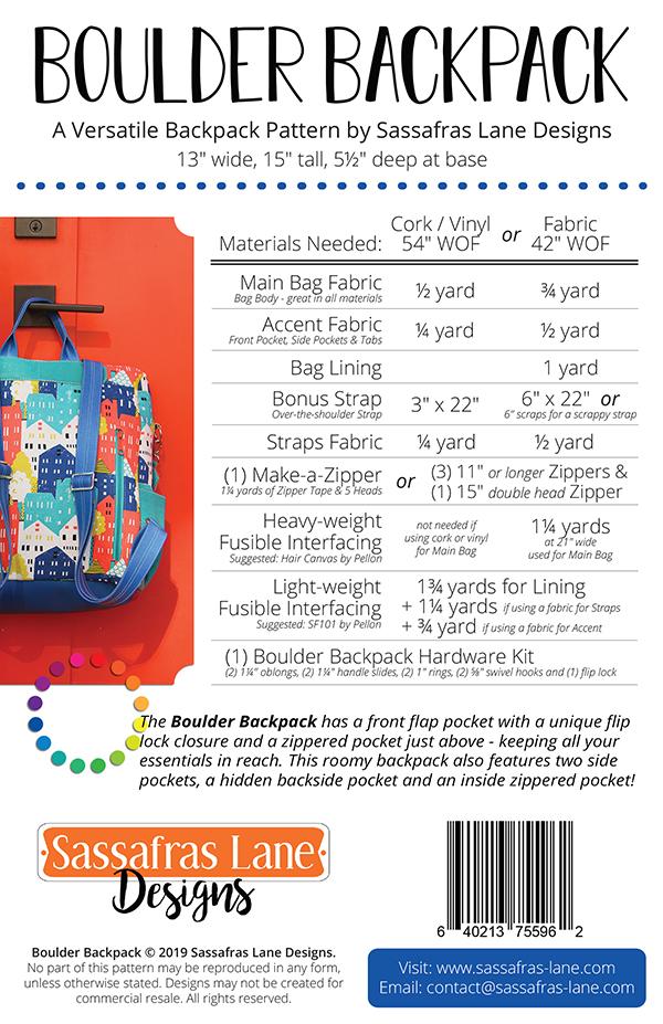 Boulder BackPack - Sewing Pattern