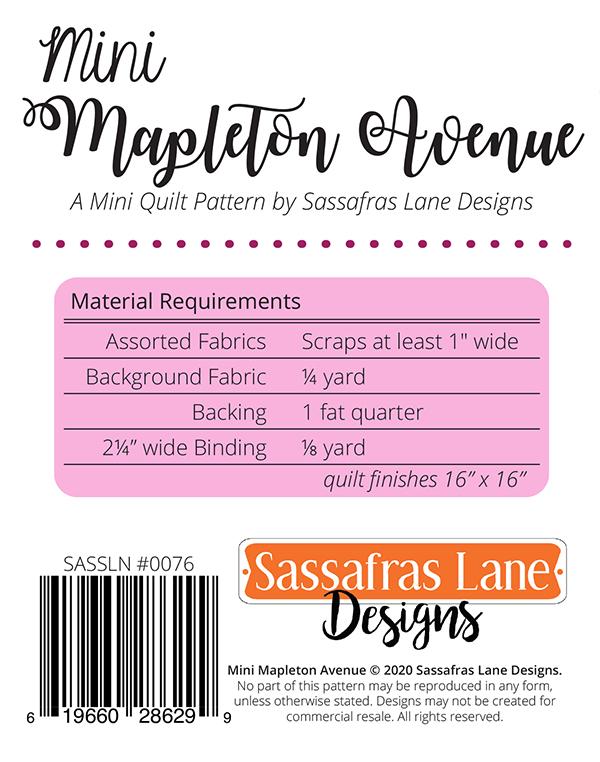 Mini Mapleton Avenue - Quilt Pattern