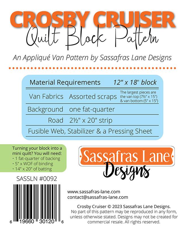 Crosby Cruiser - Quilt Pattern