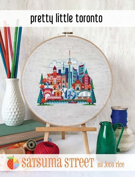 Pretty Little Toronto - Cross Stitch Pattern, zoomed in. Select this picture to zoom back out.