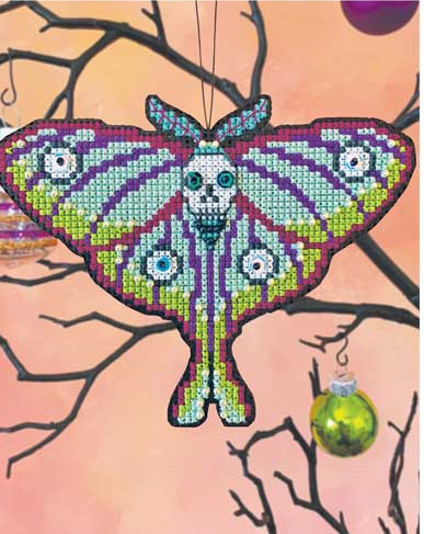 Goth Moth Ornament - Cross Stitch Kit