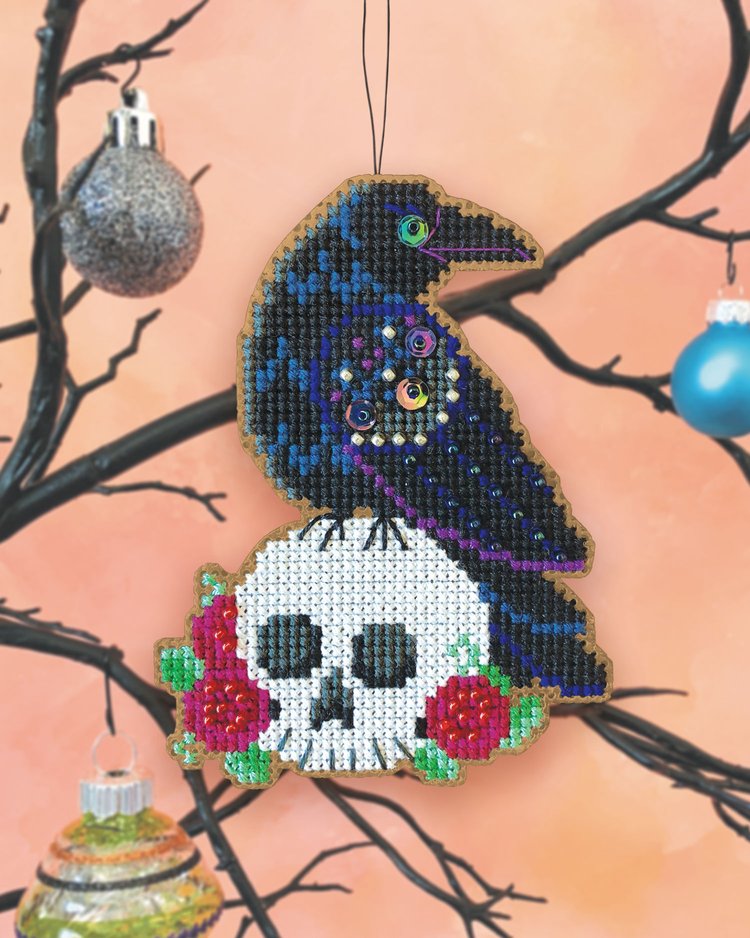 Nevermore Halloween Ornament - Cross Stitch Kit
