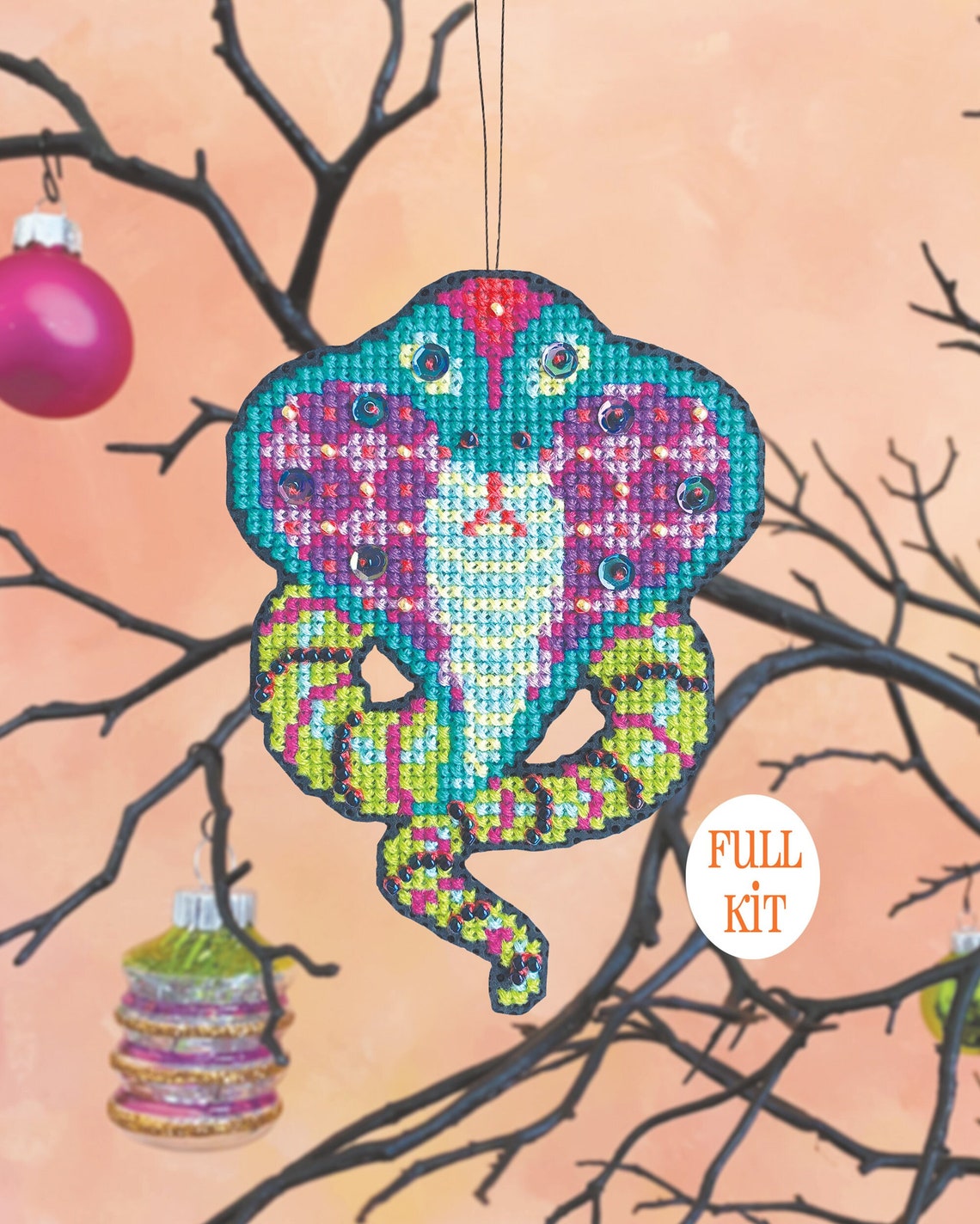 Sssslither Ornament - Cross Stitch Kit