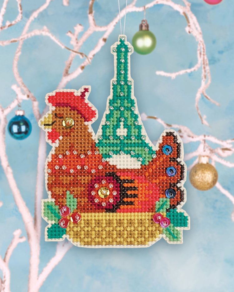 French Hen - Christmas Cross Stitch Kit