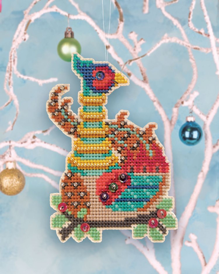 Gold Rings - Christmas Ornament - Cross Stitch Kit