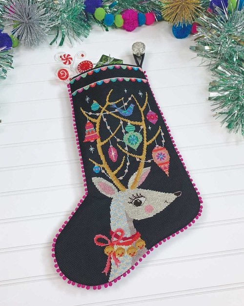 Oh Deer! Christmas Stocking - Cross Stitch Pattern