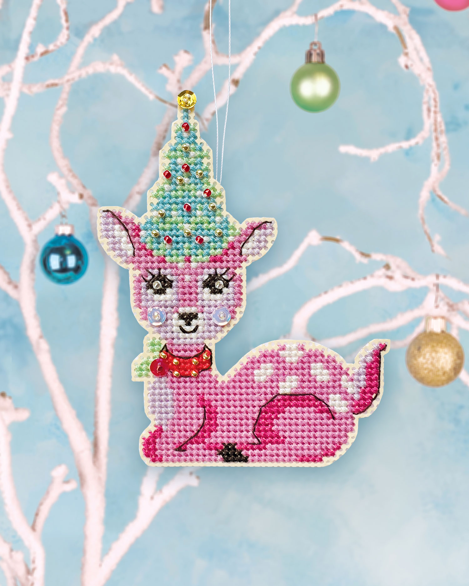 Christmas Fawn - Cross Stitch Kit
