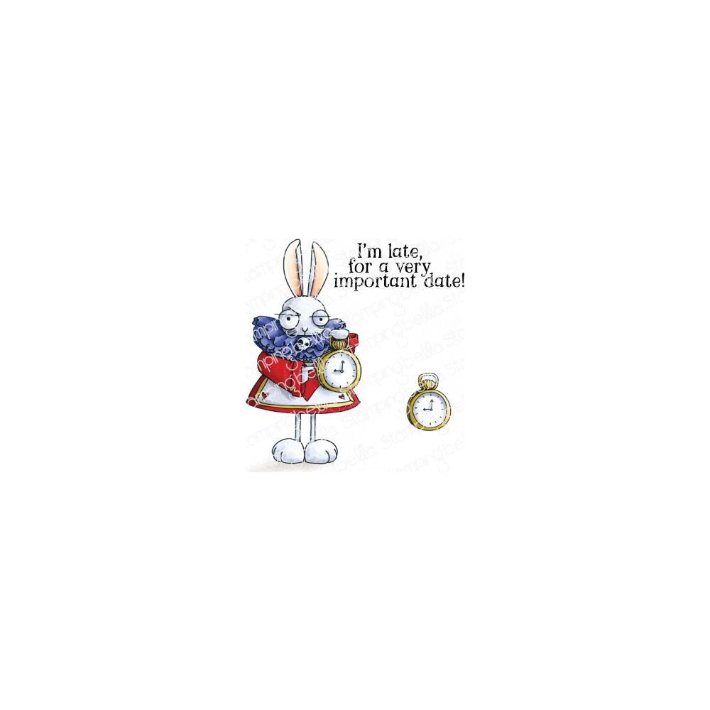Oddball White Rabbit - Cling Rubber Stamp