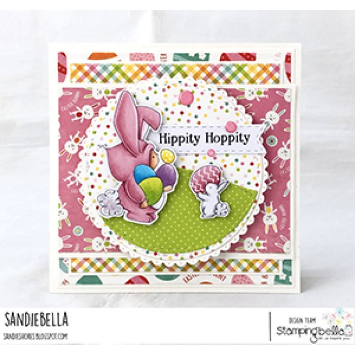 Bundle Girl Bunny - Easter Cling Stamp