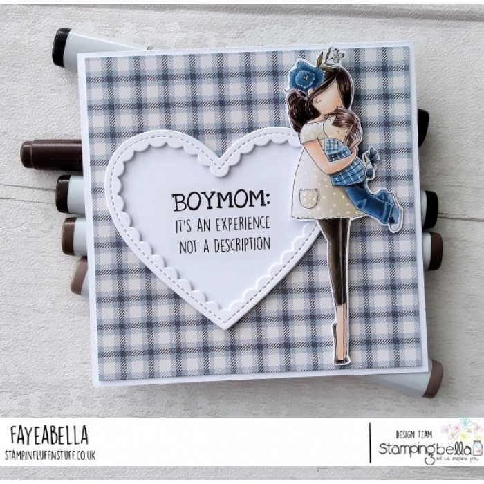 Curvy Girl Boy Mom - Cling Stamp
