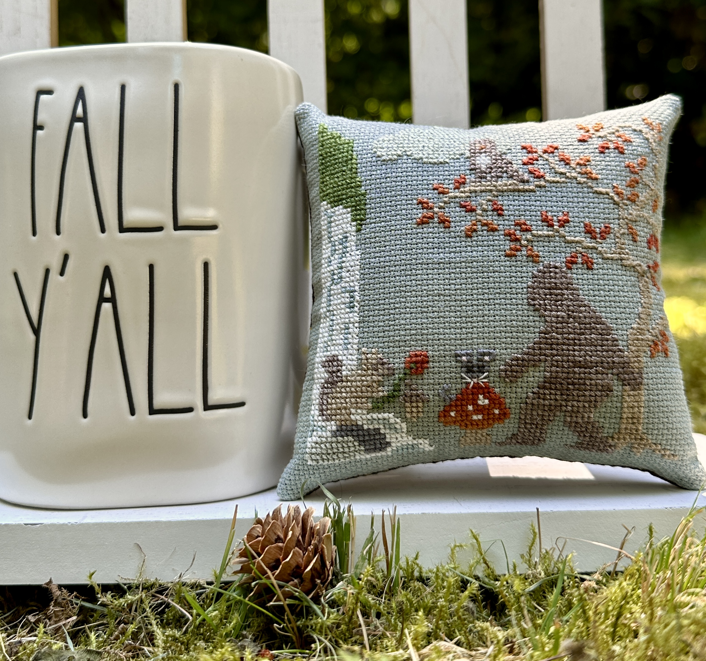 Bigfoot in Fall - Cross Stitch Pattern