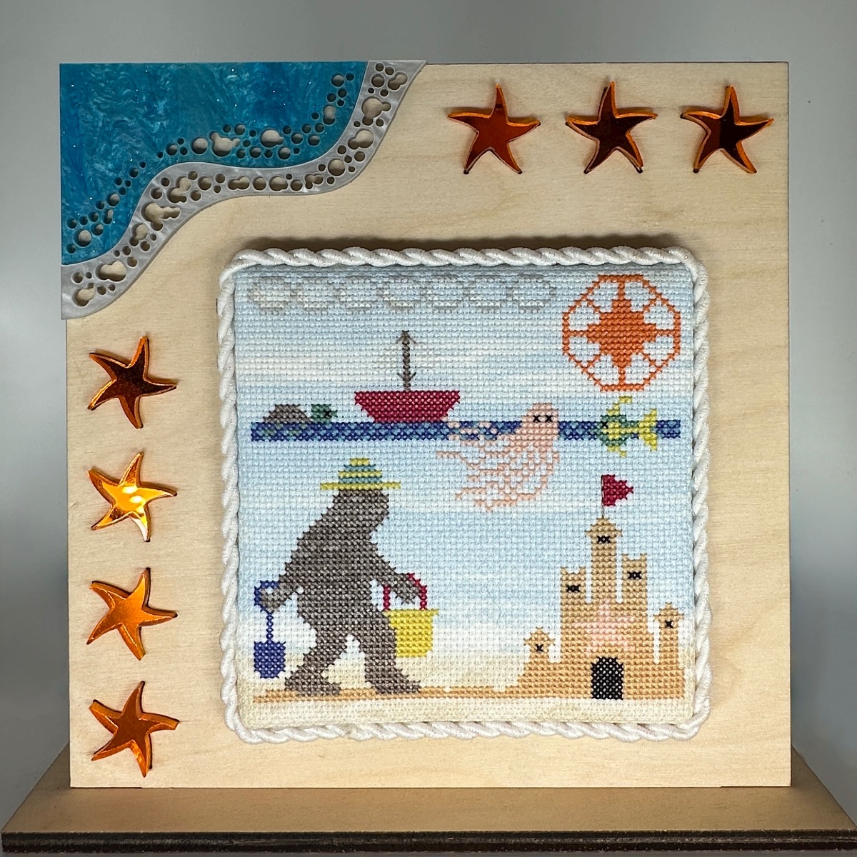 Beach Bigfoot - Cross Stitch Pattern