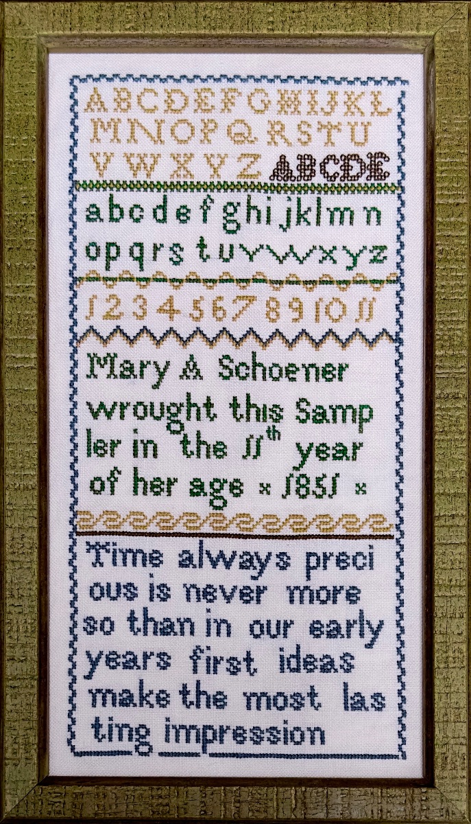 Mary A. Schoener 1851- Cross Stitch Pattern