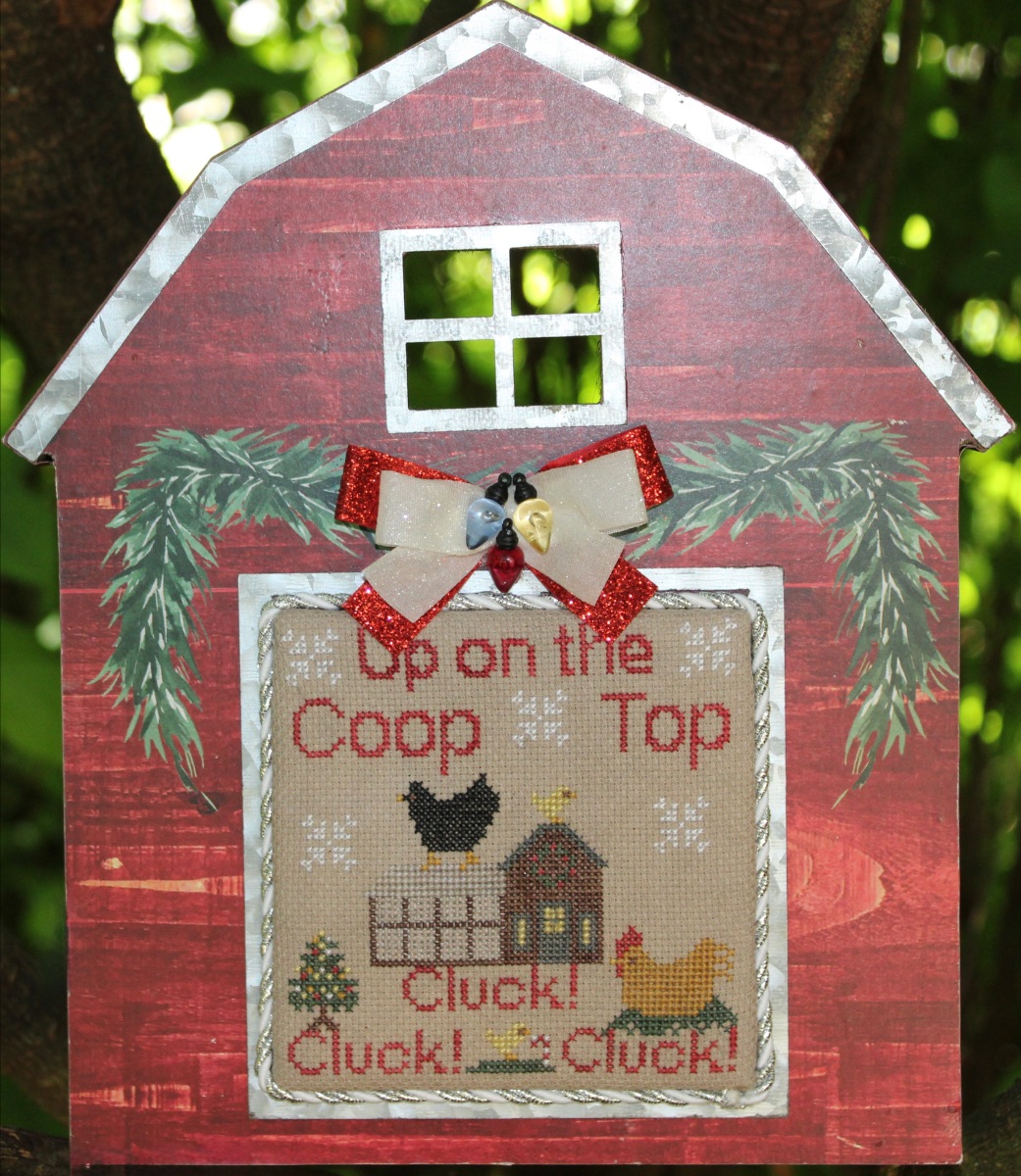 Up on the Coop Top - Christmas Cross Stitch Pattern