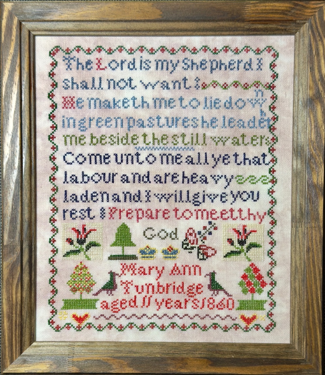Mary Ann Tunbridge 1860 - Cross Stitch Pattern