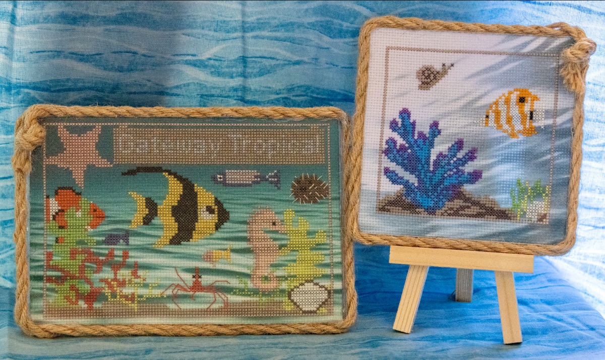 Gateway Tropical - Cross Stitch Pattern, zoomed in. Select this picture to zoom back out.