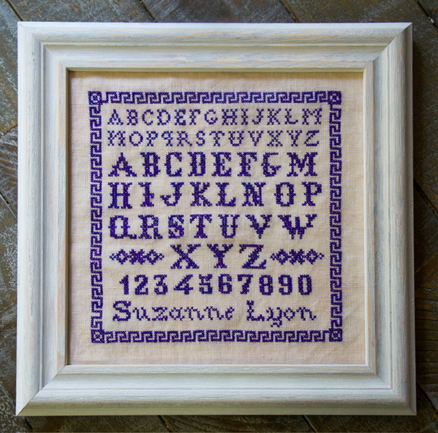 Suzanne Lyon - Cross Stitch Pattern, zoomed in. Select this picture to zoom back out.