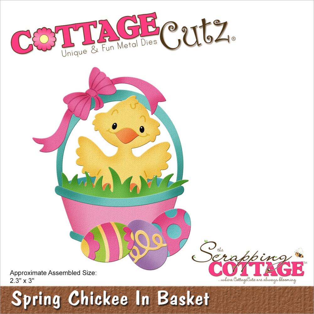 Spring Chickee In Basket - Craft Die