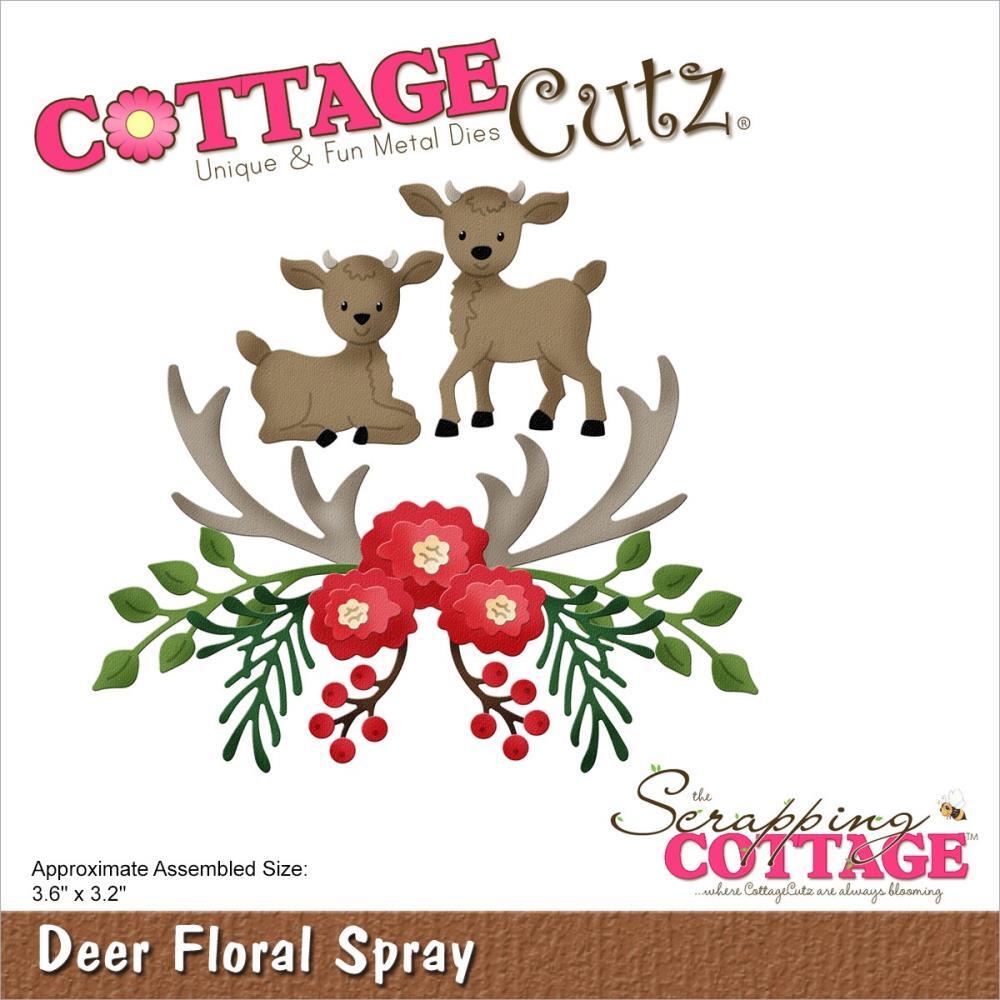 Deer Floral Spray - Craft Die