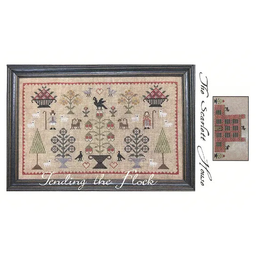 Tending the Flock - Cross Stitch Pattern