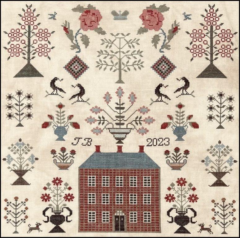 Red Manor Sampler - Cross Stitch Pattern