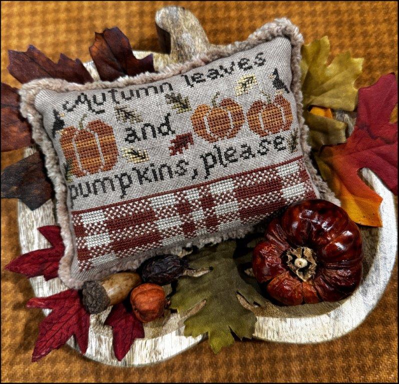 Autumn Leaves and Pumpkins, Please - Cross Stitch Pattern
