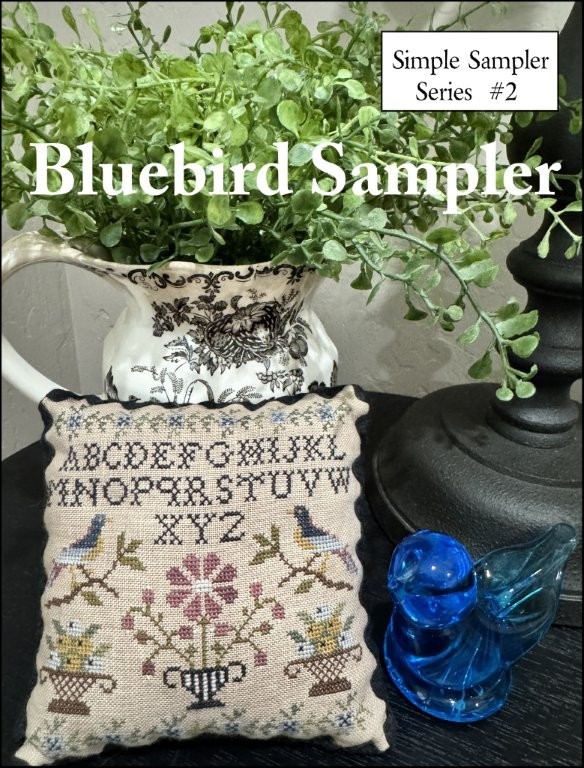 Bluebird Sampler -Simple Sampler - Cross Stitch 