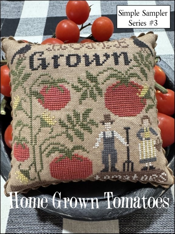 Home Grown Tomatoes-Simple Sampler - Cross Stitch 
