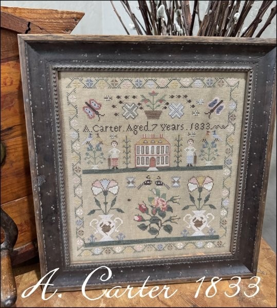 A. Carter 1833 - Cross Stitch Pattern, zoomed in. Select this picture to zoom back out.