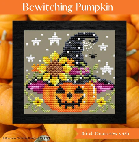 Bewitching Pumpkin - Halloween Cross Stitch Pattern