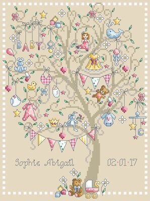 Baby Girl Tree - Cross Stitch Pattern