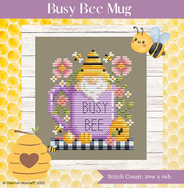 Busy Bee Mug - Cross Stitch Pattern