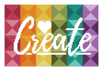 Rainbow Create - Cross Stitch Pattern