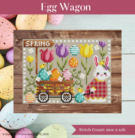 Egg Wagon - Easter Cross Stitch Pattern