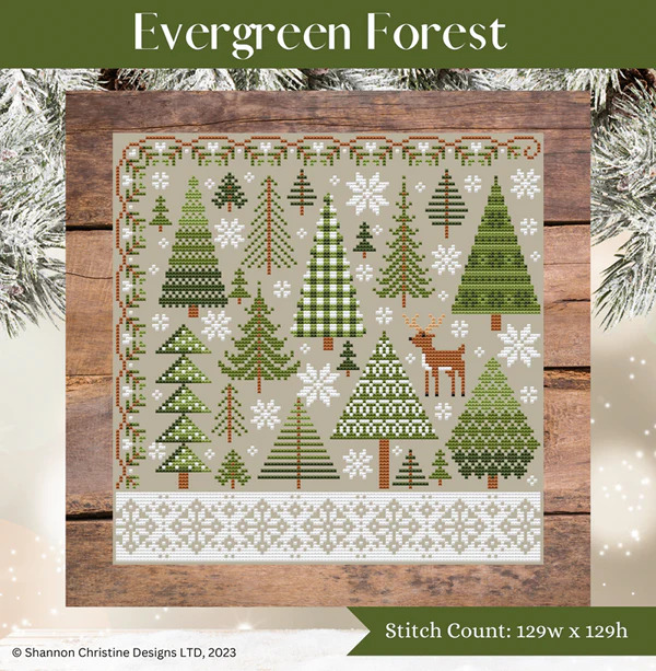 Evergreen Forest - Christmas Cross Stitch Pattern