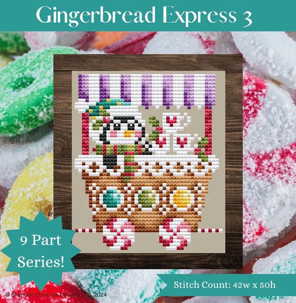 Gingerbread Express 3 - Christmas Cross Stitch Pattern