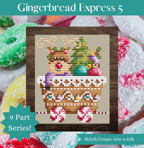 Gingerbread Express 5 - Christmas Cross Stitch Pattern
