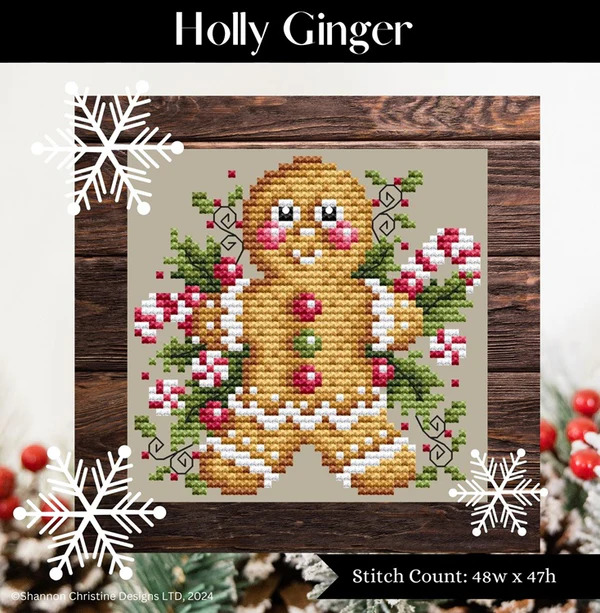Holly Ginger - Christmas Cross Stitch Pattern