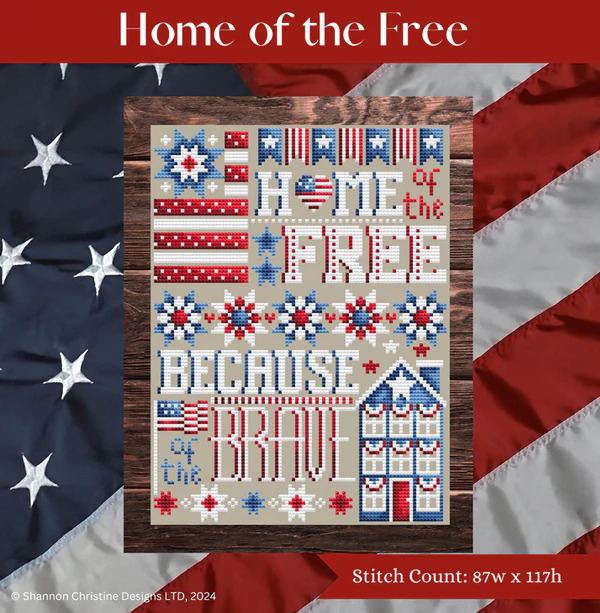 Home Of The Free - Cross Stitch Pattern