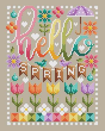Hello Spring - Cross Stitch Pattern
