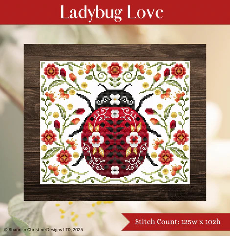 Ladybug Love - Cross Stitch Pattern