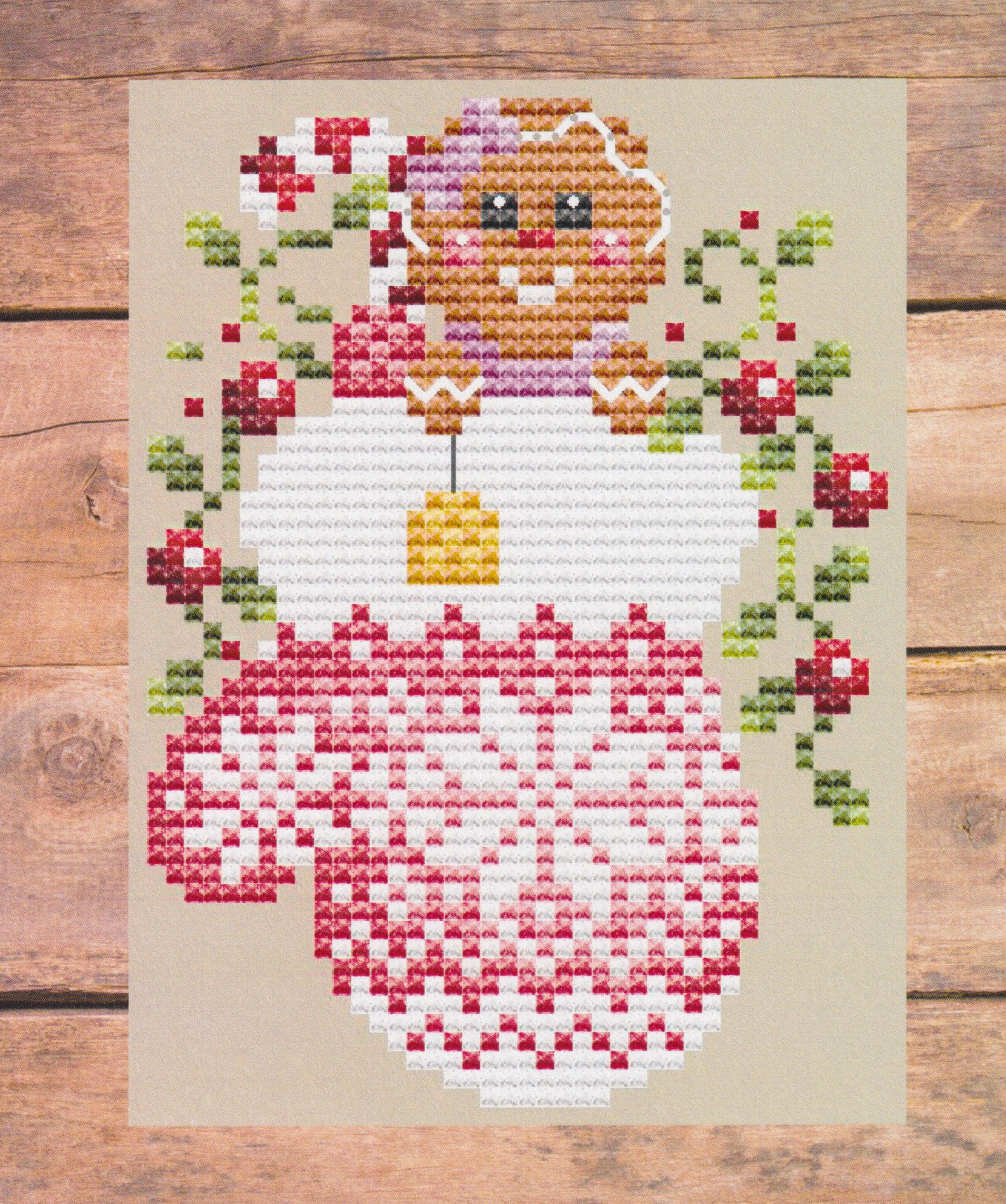 Left Gingerbread Mitten - Christmas Cross Stitch Pattern
