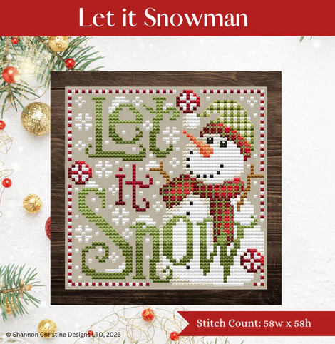 Let It Snowman - Christmas Cross Stitch Pattern