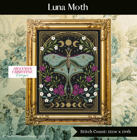 Luna Moth - Cross Stitch Pattern