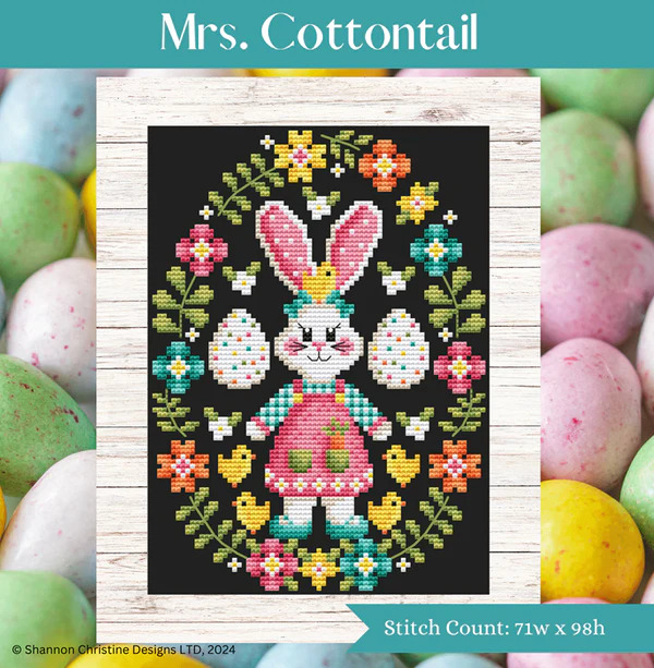 Mrs. Cottontail - Easter Cross Stitch Pattern