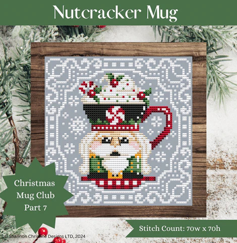 Nutcracker Mug - Christmas Mug Club - Cross Stitch Pattern