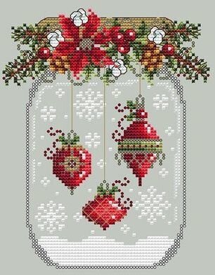 Ornament Snow Globe - Cross Stitch Pattern